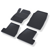 Tapis de sol en caoutchouc adapté pour Ford Focus III Hayon, Break, Berline (2011-2018) - tapis de voiture - noir - 4 pcs.