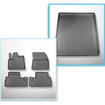 Kit tapis de coffre et tapis de voiture TPE pour: Citroen Berlingo III XL Van (0