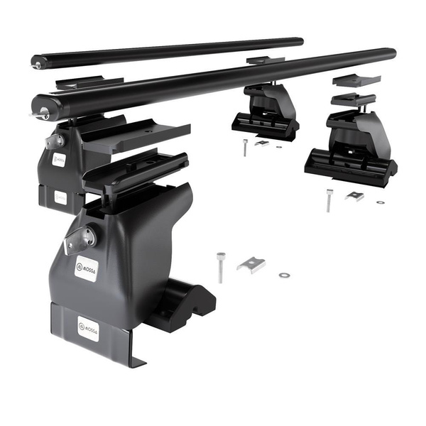 Barres de toit en aluminium adapté pour Rover 75 Berline (2004-2005) - Porte-Bagages de Voiture noir - toit normal