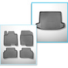 Kit tapis de coffre et tapis de voiture TPE pour: Kia Sportage V NQ5 SUV (01.2022-....) - coffre supérieur;plancher amovible au plus haut niveau;cavité droite amovible dans les modèles avec caisson de graves;aussi pour Mild Hybrid;non pour HEV Hybrid et P