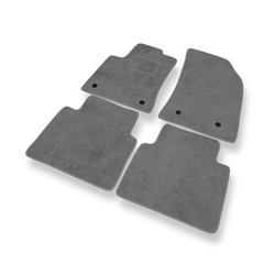 Tapis de Sol Velours adapté pour Opel Crossland X SUV (2017-2021) - Premium tapis de voiture - gris