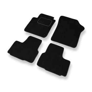 Tapis de Sol Velours adapté pour Skoda Citigo I (2011-2020) - Premium tapis de voiture - noir