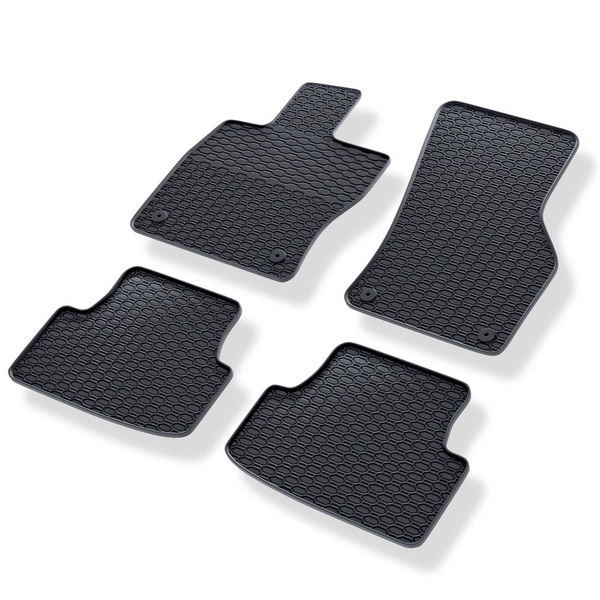 Tapis de sol en caoutchouc adapté pour Seat Leon IV Hayon, Sportstourer (2020-....) - tapis de voiture - noir - 4 pcs.