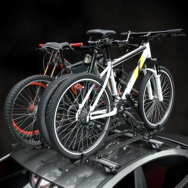 4x Porte-vélo de toit en acier - 4xM-04