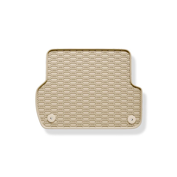 Tapis de sol en caoutchouc adapté pour Audi A4 B6 Avant, Cabriolet, Berline (2000-2006) - tapis de voiture - beige - 4 pcs.