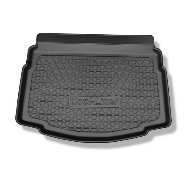 Tapis de coffre adapté pour Volkswagen Golf VII Hayon (10.2012-12.2019) - bac de coffre - protection de coffre voiture - avec roue de secours à usage temporaire / kit de réparation ; sur le coffre supérieur et inférieur