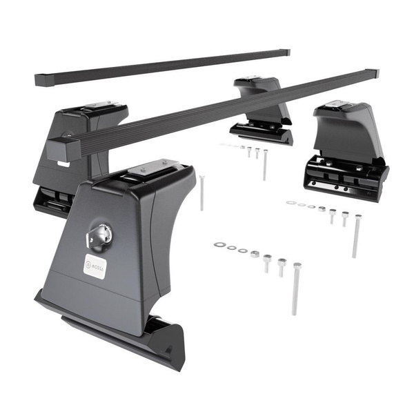 Barres de toit en acier adapté pour BMW 3 G20 Berline (2019-....) - Porte-Bagages de Voiture noir - points de montage - (suivant le modèle de voiture ils peuvent se situer à différents endroits)