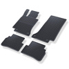 Tapis de sol en caoutchouc adapté pour Mercedes-Benz Classe C W205 Break, Berline (2013-2021) - tapis de voiture - noir - 4 pcs.