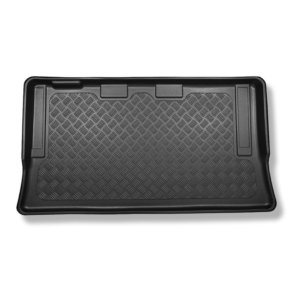 Tapis de coffre adapté pour Mercedes-Benz Classe V W447 Van (06.2014-....) - bac de coffre - protection de coffre voiture - version longue (empattement 3.200 mm, longueur de l’auto 5.140 mm); derriere 3e rangée de sieges; sans séparation de l'espace bagag