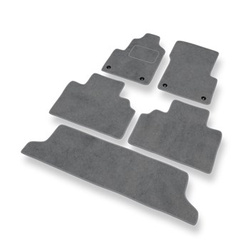 Tapis de Sol Velours adapté pour Renault Grand Espace III Monospace (1997-2003) - Premium tapis de voiture - gris