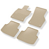 Tapis de sol en caoutchouc adapté pour Volkswagen Passat B8 Berline, SW (2014-2023) - tapis de voiture - beige - 4 pcs.
