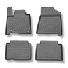 Tapis de sol en TPE adapté pour Hyundai Santa Fe V SUV/5 (07.2024-....) - tapis de voiture - noir