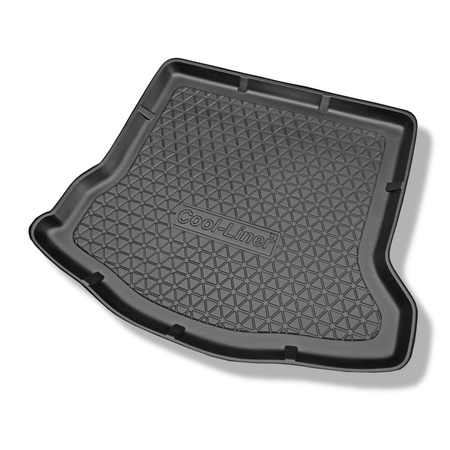 Tapis de coffre adapté pour Ford Focus III Berline (05.2011-08.2018) - bac de coffre - protection de coffre voiture - avec roue de secours à usage temporaire ou kit de réparation