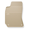 Tapis de sol en caoutchouc adapté pour Volkswagen Passat B5 Berline, SW (1996-2005) - tapis de voiture - beige - 4 pcs.