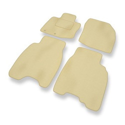 Tapis de Sol Velours adapté pour Honda Civic VIII Coupé, Hayon, Berline (2006-2011) 3 portes, 5 portes - Premium tapis de voiture - beige