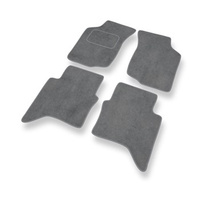 Tapis de Sol Velours adapté pour Toyota Hilux VII (2005-2016) - Premium tapis de voiture - gris