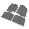 Tapis de Sol Velours adapté pour Kia Optima III Break, Berline (2011-2014) - Premium tapis de voiture - gris