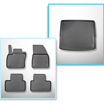 Kit tapis de coffre et tapis de voiture TPE pour: Volvo XC40 SUV (03.2018-....)