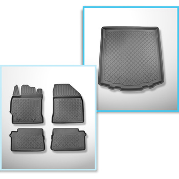 Kit tapis de coffre et tapis de voiture TPE pour: Toyota Auris II Touring Sports