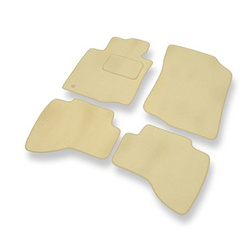 Tapis de Sol Velours adapté pour Toyota Aygo I Hayon (2005-2014) - Premium tapis de voiture - beige