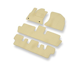 Tapis de Sol Velours adapté pour Citroen C4 Picasso I Monospace (2007-2013) - Premium tapis de voiture - beige