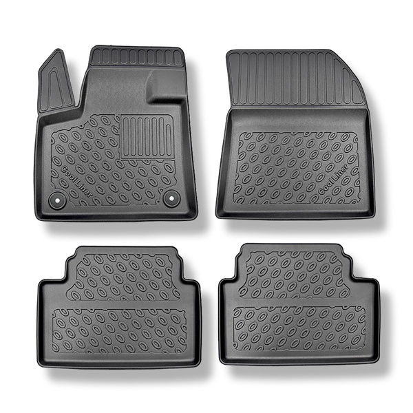 Tapis de sol en TPE adapté pour Citroen C5 Aircross SUV (02.2019-....) - non pour version Plug-in hybride - tapis de voiture - noir