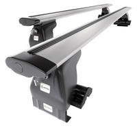 Barres de toit en aluminium adapté pour Alfa Romeo 159 Sportwagon (2006-2012) - Porte-Bagages de Voiture argent - toit normal