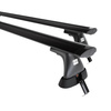 Barres de toit en aluminium adapté pour Alfa Romeo 166 Berline (2004-2007) - Porte-Bagages de Voiture noir - toit normal