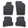 Tapis de sol en caoutchouc adapté pour Skoda Fabia III Hayon, Break (2014-2021) - tapis de voiture - noir - 4 pcs.