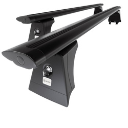 Barres de toit en aluminium adapté pour Opel Insignia Sports Tourer (2009-2017) - Porte-Bagages de Voiture noir - points de montage - (suivant le modèle de voiture ils peuvent se situer à différents endroits)