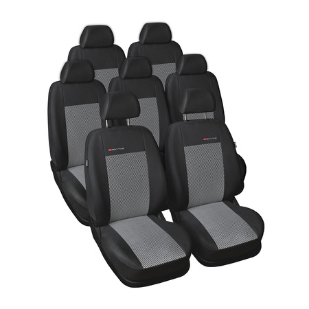 Housses de siège sur mesure adaptées pour Seat Alhambra II Van (2010-2020) sans sièges enfants aux sièges arrière - housse siege voiture - couverture siege - E2