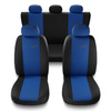 Housses de siège adaptées pour Peugeot 307 I, II (2001-2012) - housse siege voiture universelles - couverture siege - X.R-BL