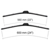 Balais d'essuie-glace de pare-brise adaptés pour Honda Odyssey Monospace (03.2000-2010) - essuie-glace pour lunette avant - kit essuie glaces - balais plat