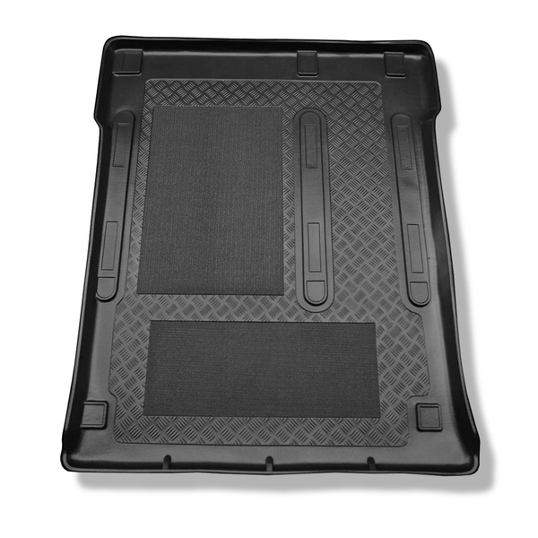 Tapis de coffre adapté pour Mercedes-Benz Vito W639 Van (08.2003-09.2014) - bac de coffre - protection de coffre voiture - pour l'espace derriere 2e rangée de sieges (3e rangée dans la voiture ou enlevée); Long Combi (empattement 3.200 mm, longueur du véh