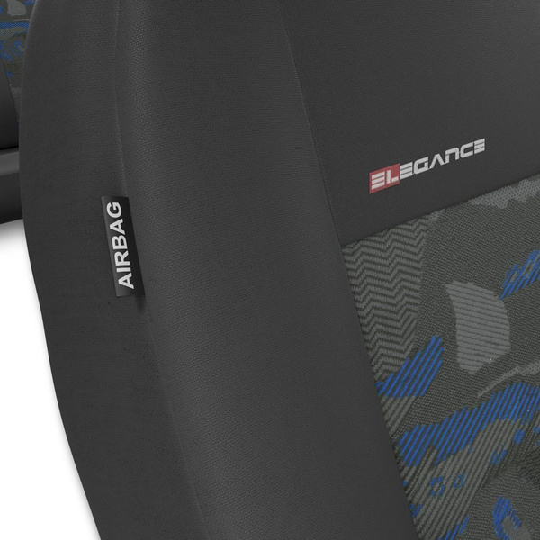 Housses de siège adaptées pour Opel Crossland X, I (2017-2024) - housse siege voiture universelles - couverture siege - UNE-BL