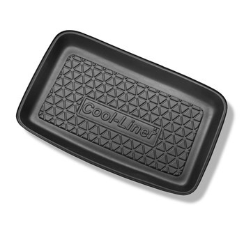 Tapis de coffre adapté pour Volkswagen Sharan II Van (09.2010-03.2022) - bac de coffre - protection de coffre voiture - 7 places; 3e rangée soulevée (pour l'espace derriere la 3e rangée de sieges)