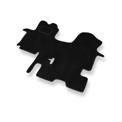 Tapis de Sol Velours adapté pour Renault Trafic II Van (2001-2014) 1+1 - Premium tapis de voiture - noir