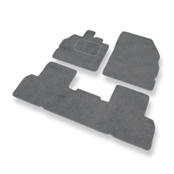 Tapis de Sol Velours adapté pour Renault Scenic III Monospace (2009-2016) - Premium tapis de voiture - gris