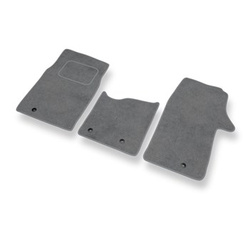 Tapis de Sol Velours adapté pour Renault Trafic III Van (2014-....) - Premium tapis de voiture - gris