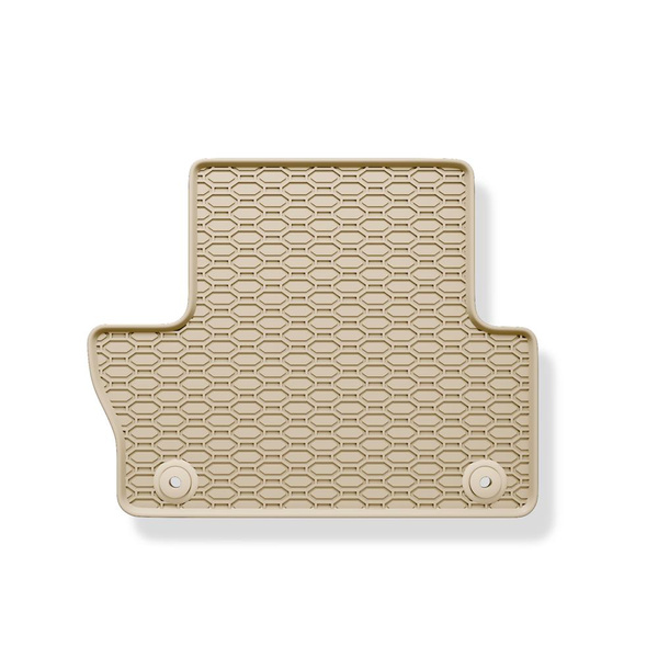 Tapis de sol en caoutchouc adapté pour Volvo XC60 I SUV (2008-2017) - tapis de voiture - beige - 4 pcs.