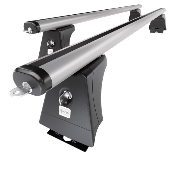 Barres de toit en aluminium adapté pour Citroen Jumper I Van (1996-2005) - Porte-Bagages de Voiture argent - points de montage - (suivant le modèle de voiture ils peuvent se situer à différents endroits)