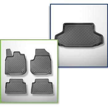 Kit tapis de coffre et tapis de voiture TPE pour: Honda e Hayon (03.2020-2024)