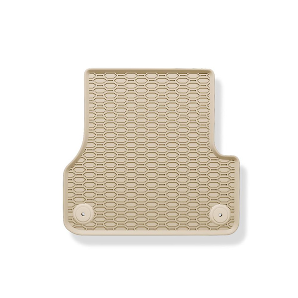Tapis de sol en caoutchouc adapté pour Audi A7 4G Sportback (2010-2018) - tapis de voiture - beige - 4 pcs.