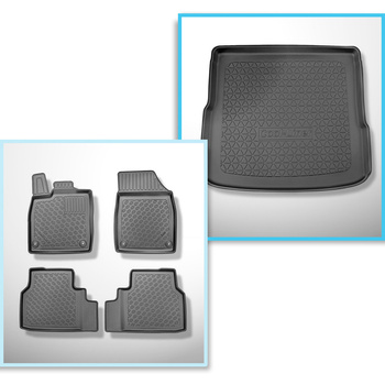 Kit tapis de coffre et tapis de voiture TPE pour: Skoda Enyaq iV SUV, Coupé (04.