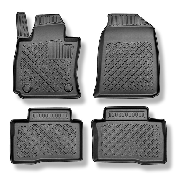 Tapis de sol en TPE adapté pour Ssangyong Tivoli Grand Crossover (06.2021-....) - tapis de voiture - noir