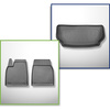 Kit tapis de coffre et tapis de voiture TPE pour: Tesla Model X SUV (01.2021-....) - 5/6/7 places;coffre avant