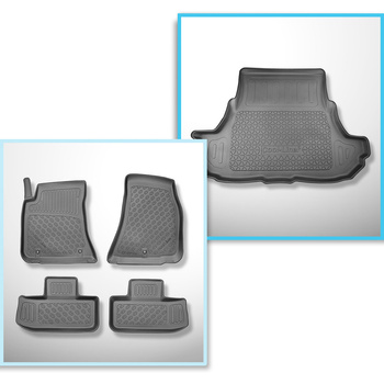 Kit tapis de coffre et tapis de voiture TPE pour: Dodge Challenger III Coupé (20