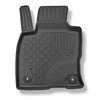 Tapis de sol en TPE adapté pour Ford Kuga III SUV (04.2020-....) - non pour version hybride - tapis de voiture - noir