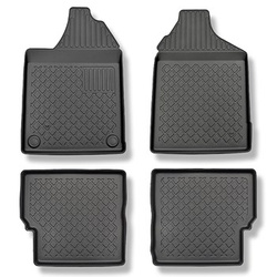 Tapis de sol en TPE adapté pour Aixam Crossline Crossover (10.2016-....) - tapis de voiture - noir