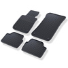 Tapis de sol en caoutchouc adapté pour BMW X1 E84 Crossover (2009-2015) - tapis de voiture - noir - 4 pcs.